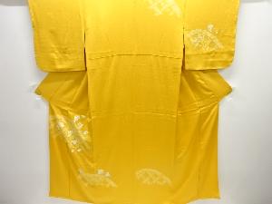 絞り蛇籠に蔦模様刺繍一つ紋訪問着